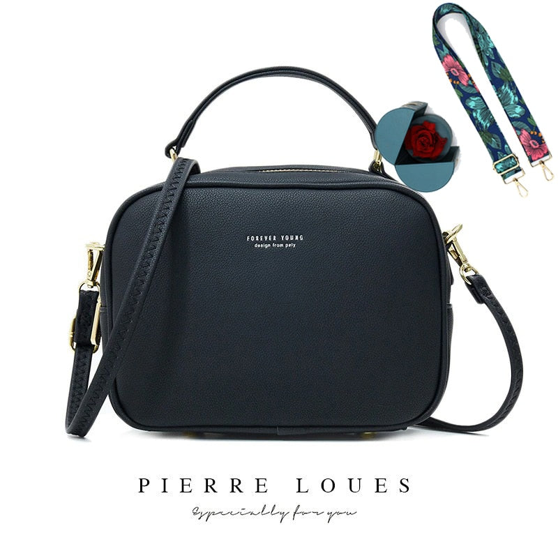 YIZHONG Leather Handbags Women Bags Luxury Designer Large Capacity High Quality Shoulder Bag Simple Fresh Crossbody Bag Carteras