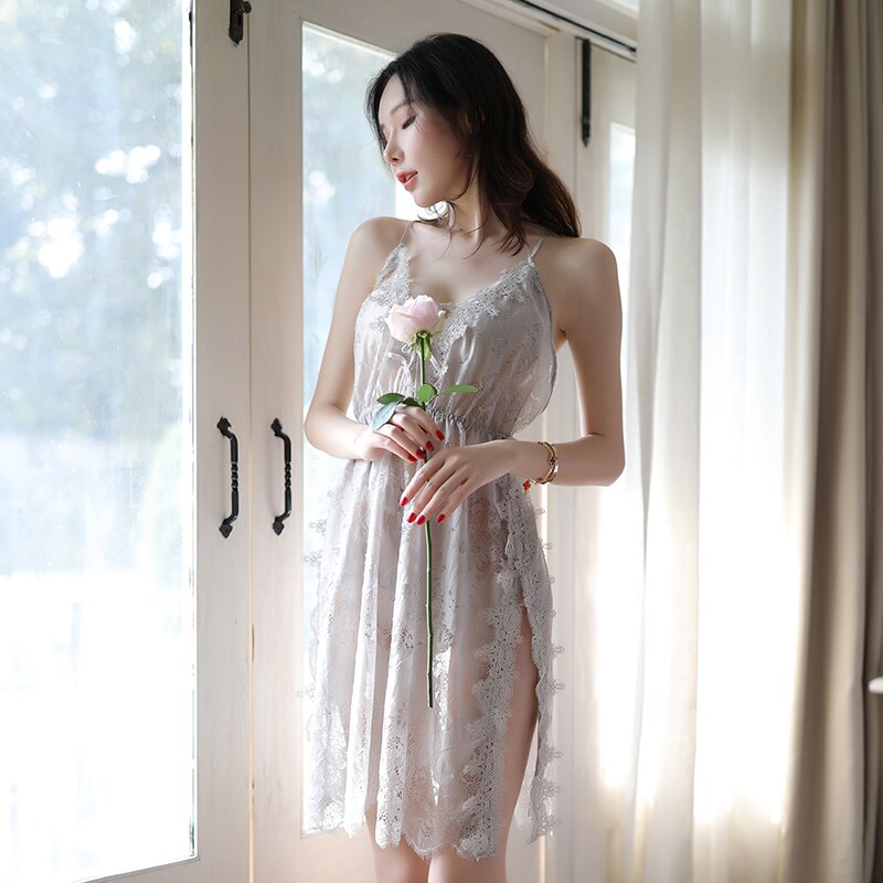 Sexy Sleepwear Women Camisolas Victorian Dress Backless Night Gown Sleeping Soft Lounge Wear Nightgown Lingerie Sleep Tops 2022
