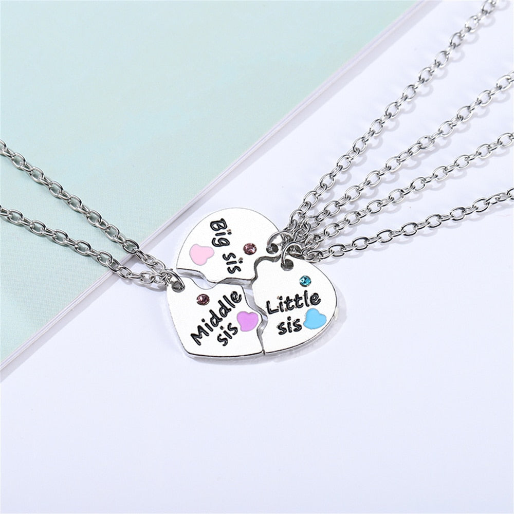 Best Friend 4 Piece Necklace Women Jewelry  BFF Friendship Pendant  Neck Chain Choker Jewelry For Women Gift 2021 Free Shipping