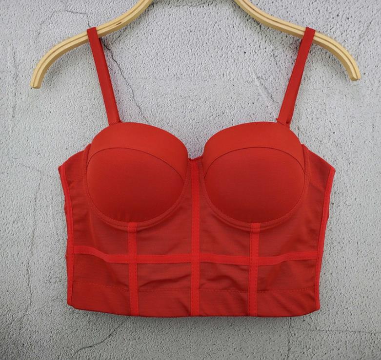 Crop Top Women Tank 2022 Summer Top Cropped Woman Clothes Sexy Push Up Denim Bra Clothing Backless Bustier Party Club Vest