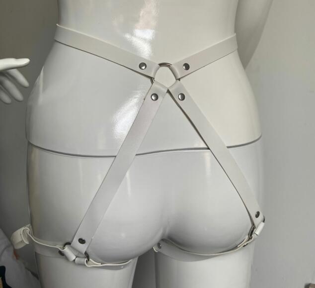 Sexy Gothic Leather Underwear Stocking Suspenders Straps Body Bondage Lingerie Women Leg Harness Belts Rave Garter Belt Female