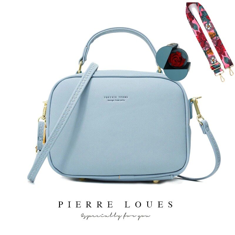 YIZHONG Leather Handbags Women Bags Luxury Designer Large Capacity High Quality Shoulder Bag Simple Fresh Crossbody Bag Carteras