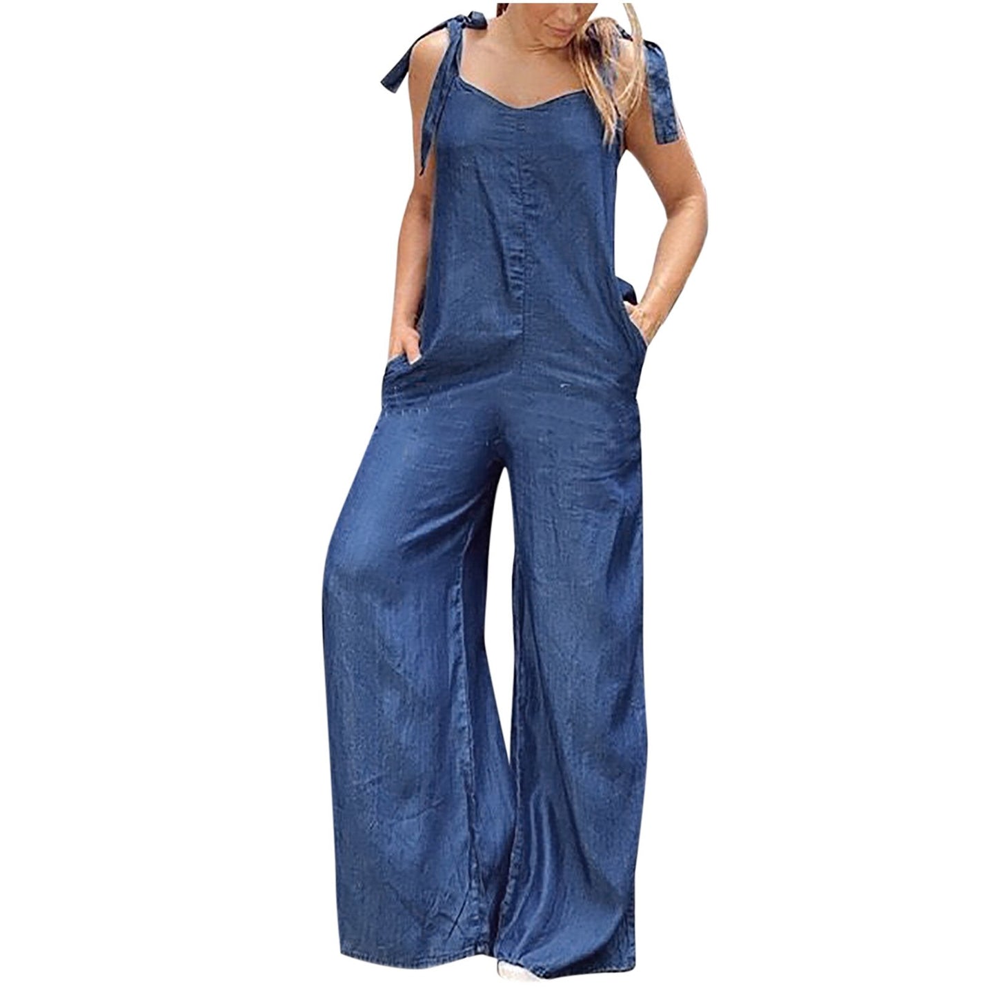 Women Jumpsuits Outfits Denim Loose-Fit Bodysuits Rumper Jumpsuit Women Elegance for Party Wide-Leg Bodysuit Women's Bodycon