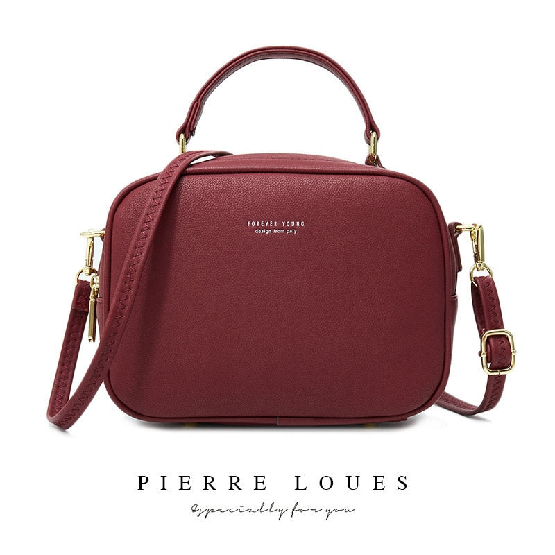 YIZHONG Leather Handbags Women Bags Luxury Designer Large Capacity High Quality Shoulder Bag Simple Fresh Crossbody Bag Carteras