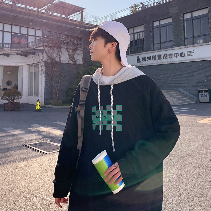 LAPPSTER Men Designer Streetwear Hoodies 2022 Spring Streetwear Harajuku Graphic Hooded Hoodies Women Korean Square Clothing