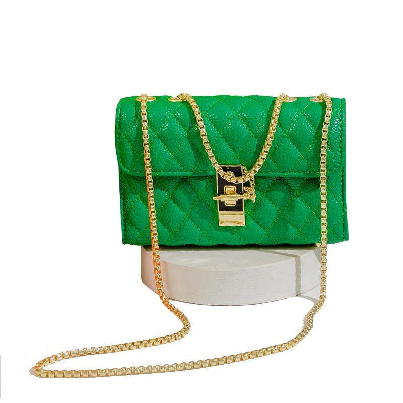 2022 luxury brand design plaid rhombus chain shoulder women handbags ladies hand bags