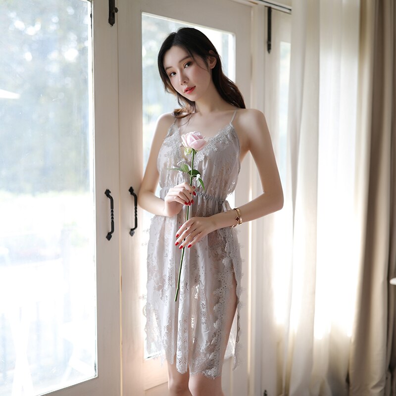 Sexy Sleepwear Women Camisolas Victorian Dress Backless Night Gown Sleeping Soft Lounge Wear Nightgown Lingerie Sleep Tops 2022