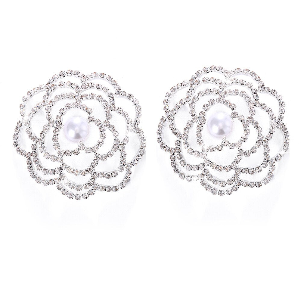 Stonefans 2 PCS Rhinestone Heart Tassel Nipple Stickers Breast Petals Women Sexy Body Chain Cover Nipple Pasties Sticker Jewelry