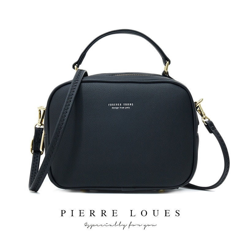 YIZHONG Leather Handbags Women Bags Luxury Designer Large Capacity High Quality Shoulder Bag Simple Fresh Crossbody Bag Carteras