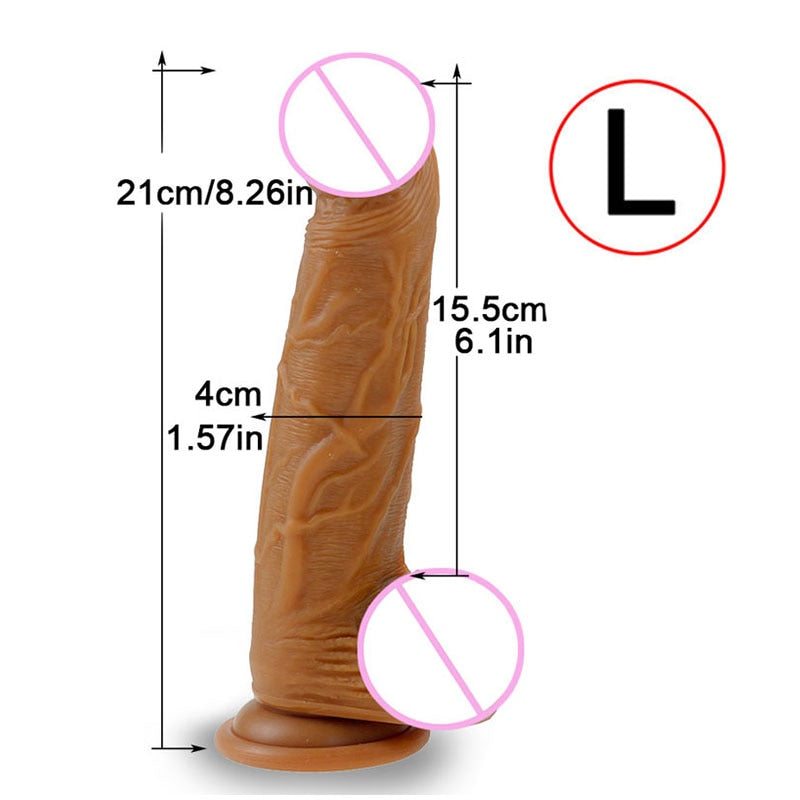 Skin Feeling Realistic Dildo for Women Soft Huge Penis with Suction Cup Female Masturbate Lesbain Anal Sex Toys for Adults 18+