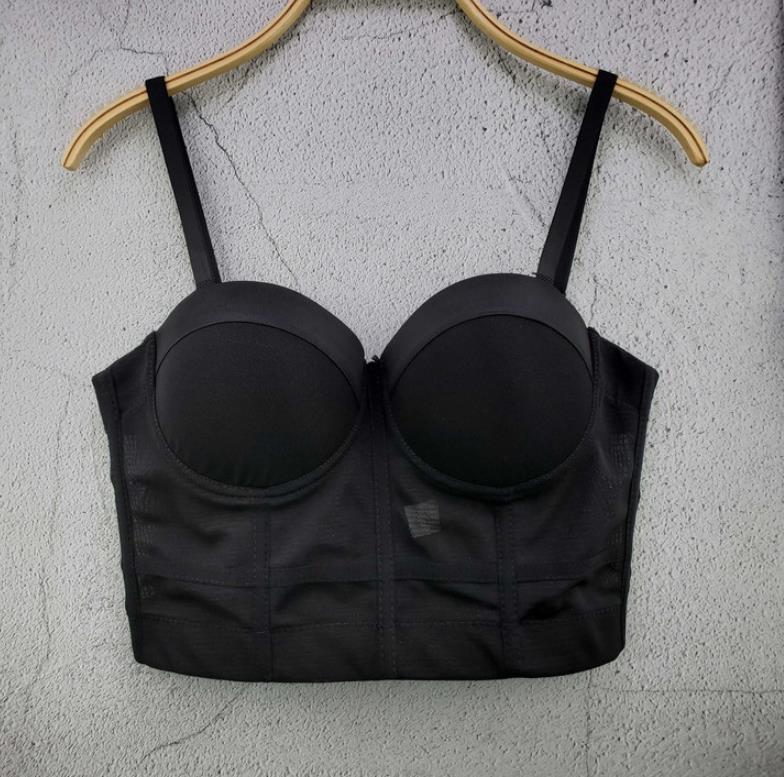 Crop Top Women Tank 2022 Summer Top Cropped Woman Clothes Sexy Push Up Denim Bra Clothing Backless Bustier Party Club Vest