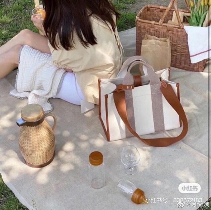 Casual Striped Canvas Large Tote Bag Designer Women Handbags Luxury Shoulder Crossbody Bags Big Shopper Purse Travel Sac Ol 2022