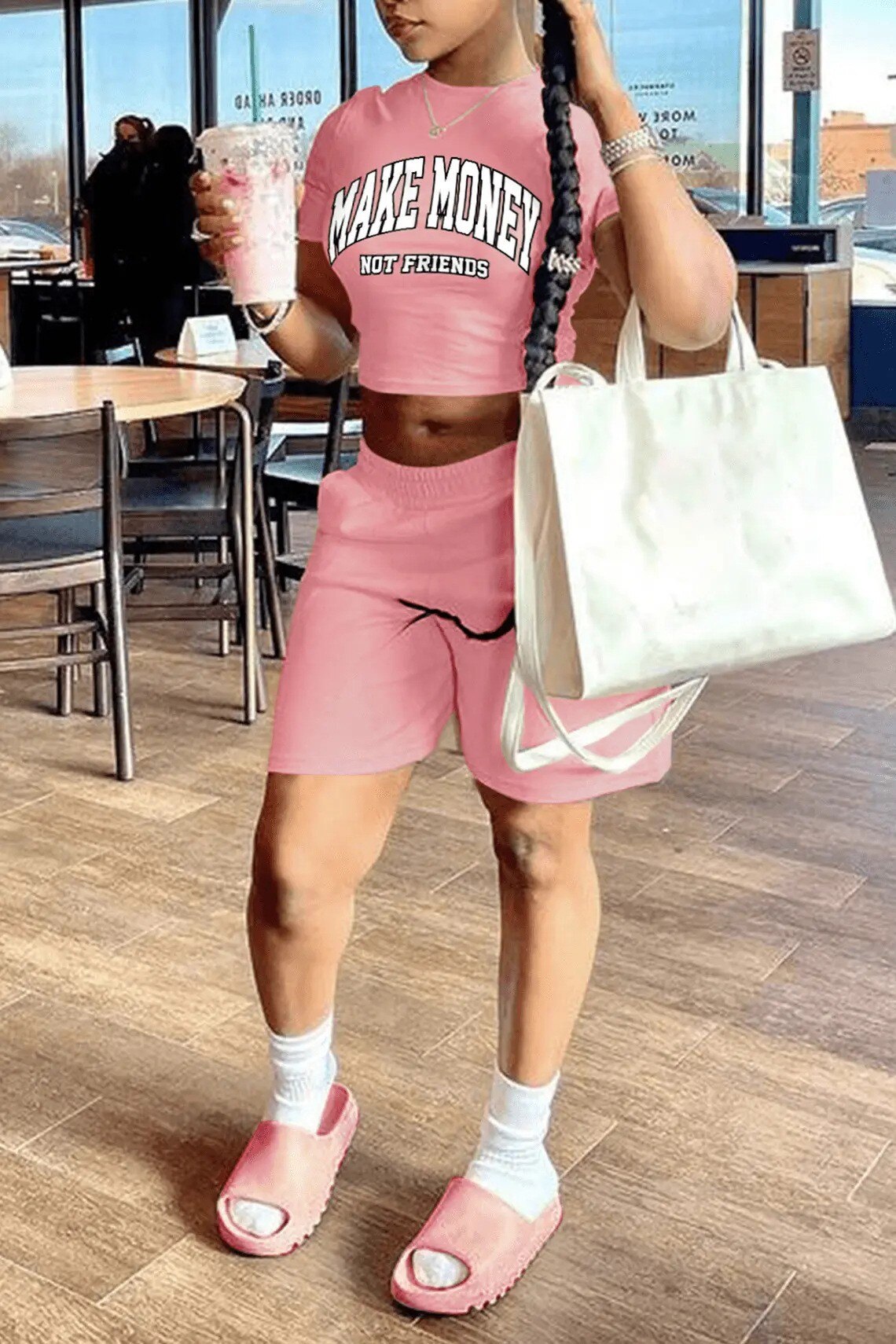 2022 Casual Print Letter Women Set