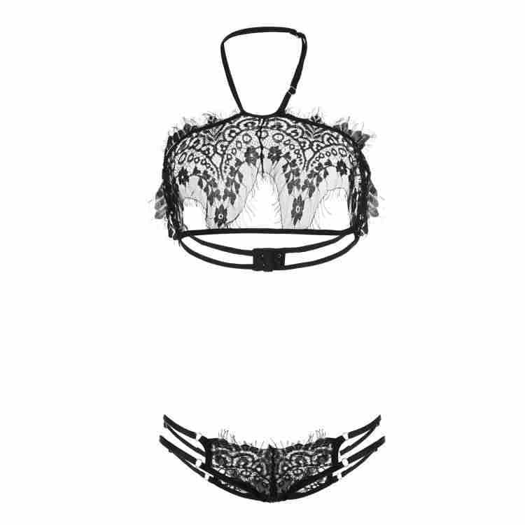 2022 Sexy Lingerie Set For Women Push Up Bra Set Lace Hollow Nightgown Transparent Bra And G-string 2 Piece Underwear Sets