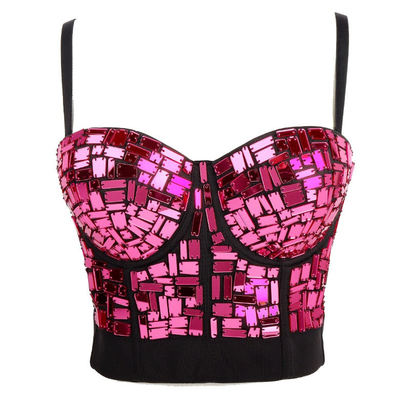 Crop Top Women Tank 2022 Summer Top Cropped Woman Clothes Sexy Push Up Denim Bra Clothing Backless Bustier Party Club Vest