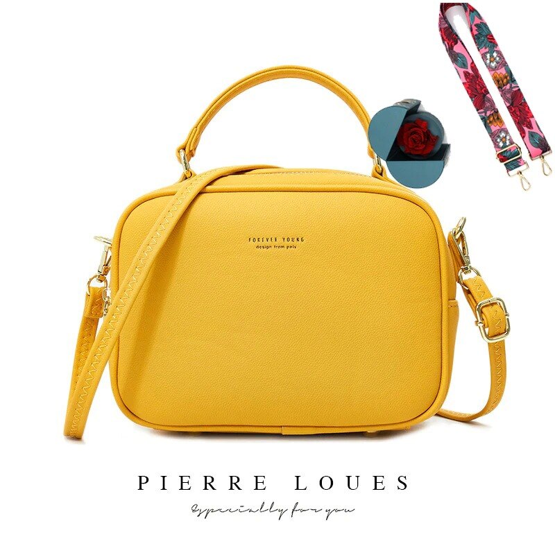 YIZHONG Leather Handbags Women Bags Luxury Designer Large Capacity High Quality Shoulder Bag Simple Fresh Crossbody Bag Carteras