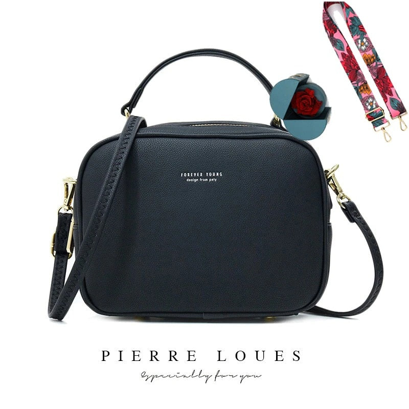 YIZHONG Leather Handbags Women Bags Luxury Designer Large Capacity High Quality Shoulder Bag Simple Fresh Crossbody Bag Carteras