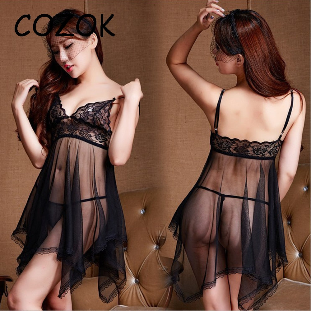 Sexy Hot Summer Women Erotic Sling Lingerie Nightwear Robe Babydoll Attractive Sleepwear Charming Night Dress Sleep Wear 2022