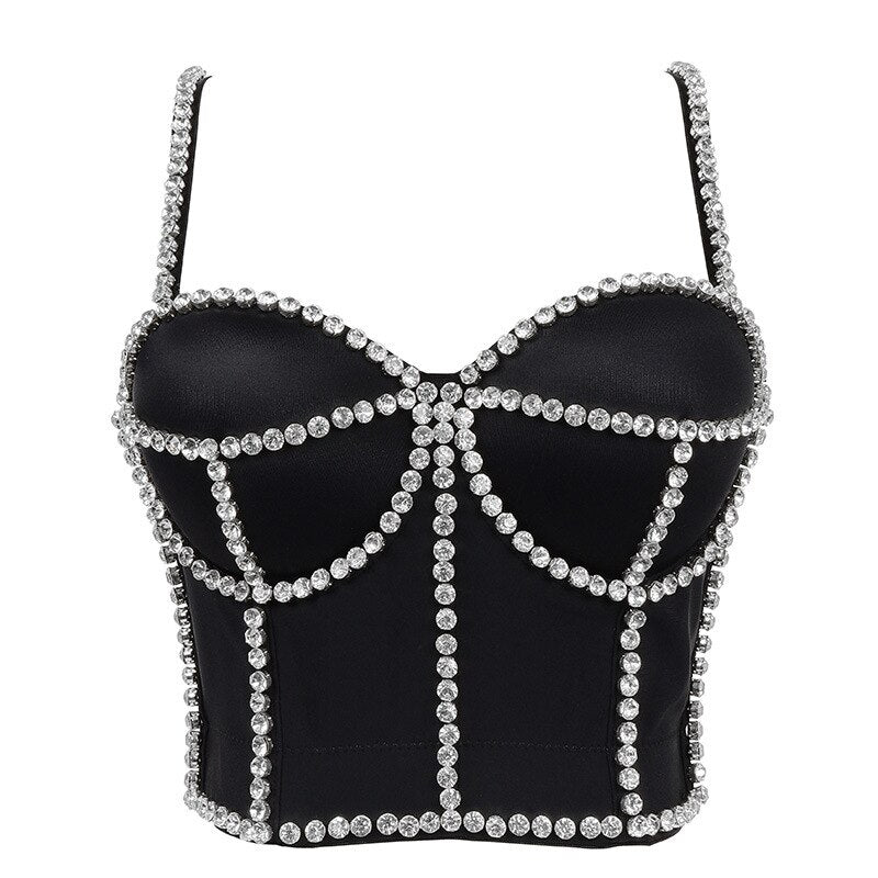 Crop Top Women Tank 2022 Summer Top Cropped Woman Clothes Sexy Push Up Denim Bra Clothing Backless Bustier Party Club Vest