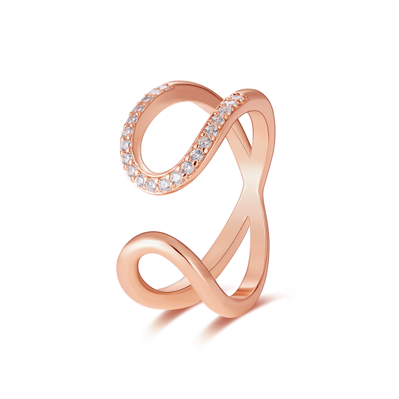 Rose Gold Ring Sterling Silver 925 Crown Heart Wishbone Engagement Wedding Crystal Ring Gold 925 Luxury Jewelry for Women Anel