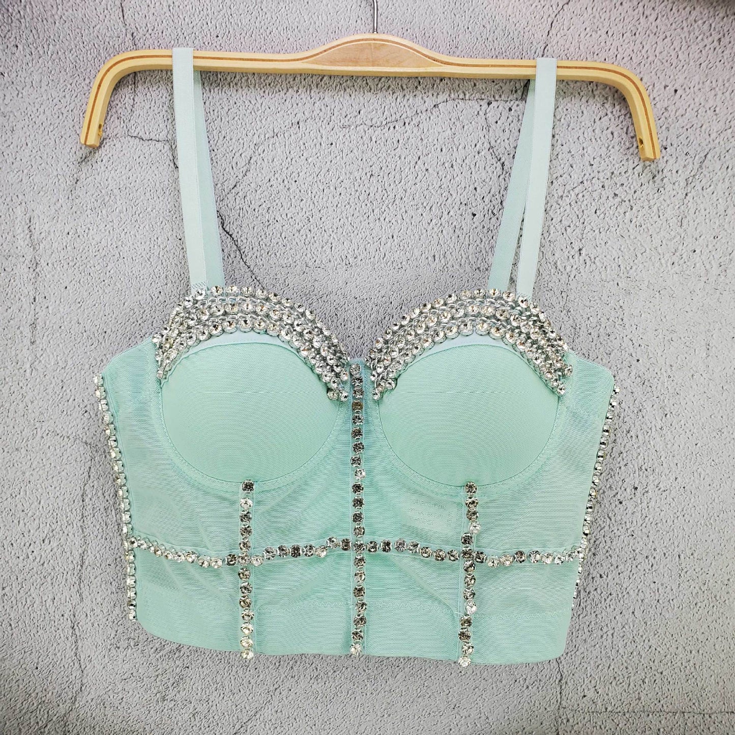 Crop Top Women Tank 2022 Summer Top Cropped Woman Clothes Sexy Push Up Denim Bra Clothing Backless Bustier Party Club Vest