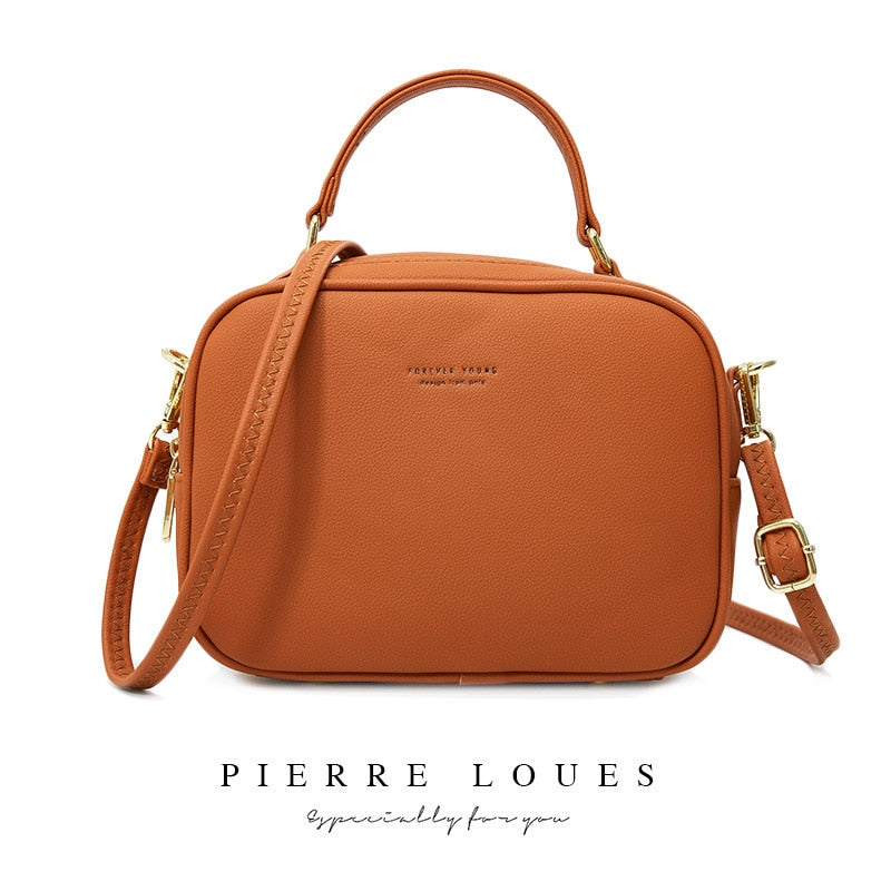 YIZHONG Leather Handbags Women Bags Luxury Designer Large Capacity High Quality Shoulder Bag Simple Fresh Crossbody Bag Carteras