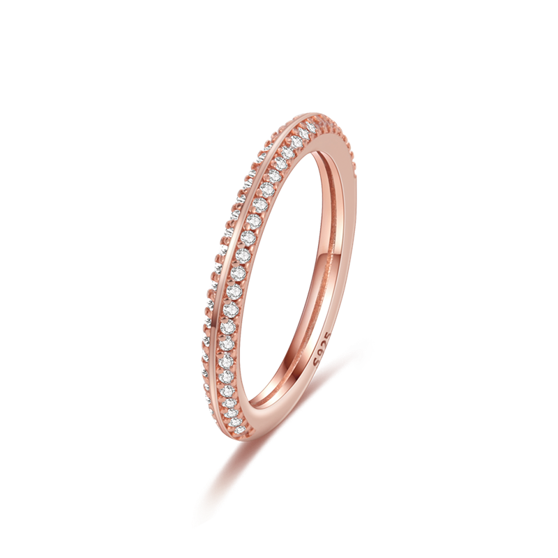 Rose Gold Ring Sterling Silver 925 Crown Heart Wishbone Engagement Wedding Crystal Ring Gold 925 Luxury Jewelry for Women Anel