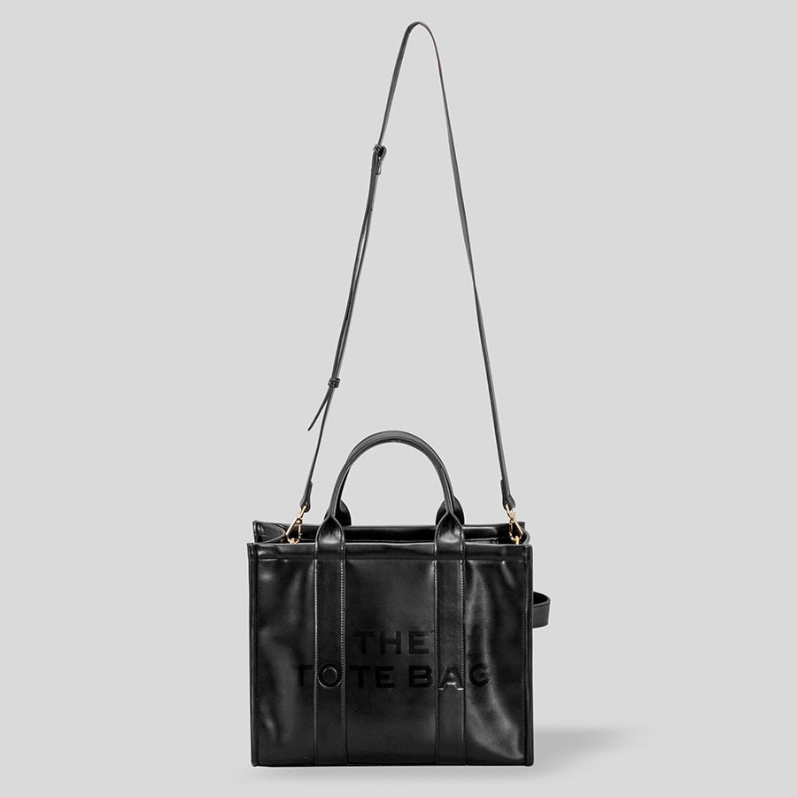 Designer Tote Bags for Women Big Purses and Handbags Women's Purple Leather Shopper Bag Branded Fashion Shoulder Crossbody Bags