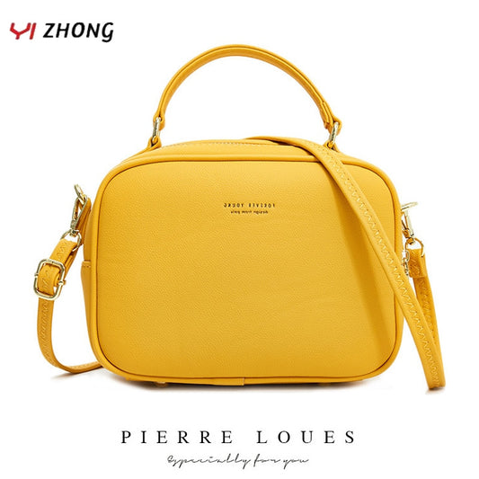 YIZHONG Leather Handbags Women Bags Luxury Designer Large Capacity High Quality Shoulder Bag Simple Fresh Crossbody Bag Carteras