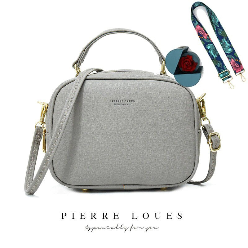 YIZHONG Leather Handbags Women Bags Luxury Designer Large Capacity High Quality Shoulder Bag Simple Fresh Crossbody Bag Carteras