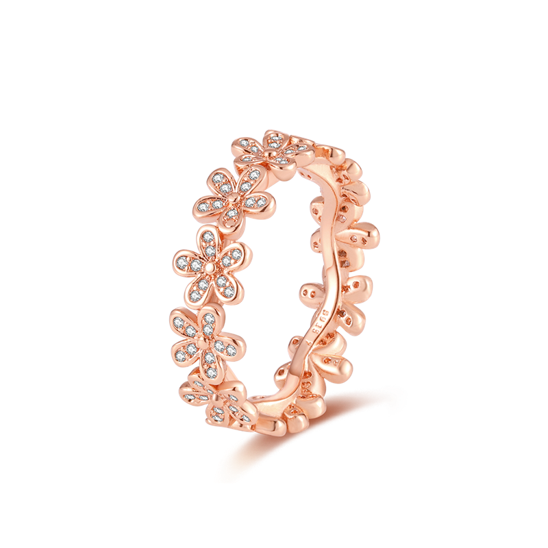 Rose Gold Ring Sterling Silver 925 Crown Heart Wishbone Engagement Wedding Crystal Ring Gold 925 Luxury Jewelry for Women Anel