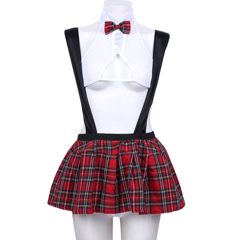 New Schoolgirl Costumes Sex Cosplay Sexy Role Play Uniform Erotic Costume Naughty Lingerie Plaid Night Halloween Women Roleplay