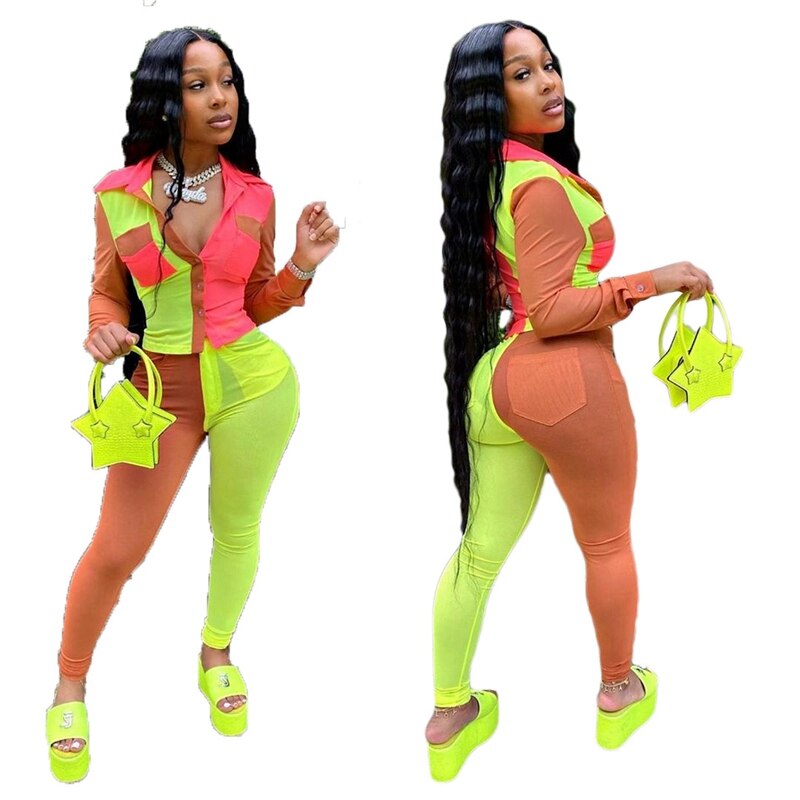 Fashion 2 Piece Sets Womens Outfits Pants and Top Set Sweat Suits Sexy Club Birthday Two Piece Outfits for Women Set Clothing