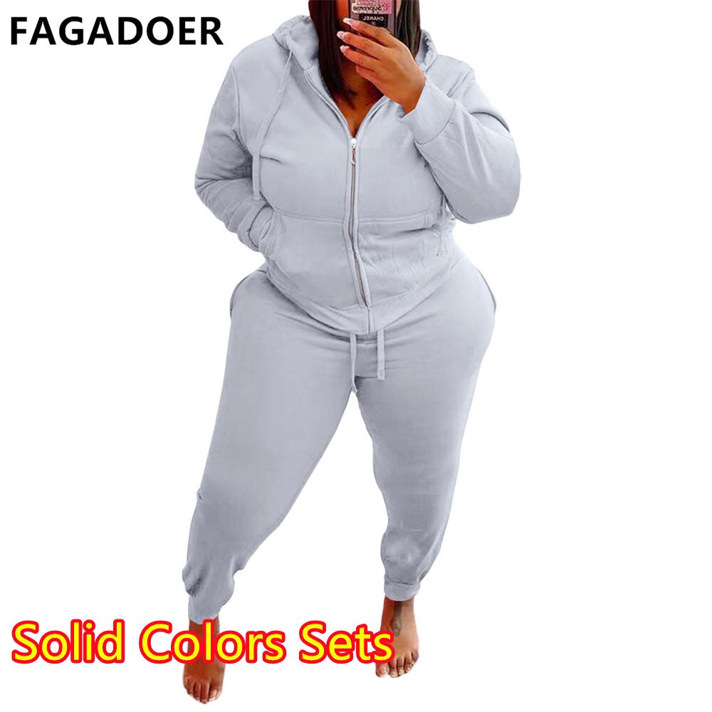 FAGADOER 2022 Plus Size Sporty PINK Letter Print Fashion Spring Set High Waist 2 Piece Set L-5XL Women Gym Clothing Pant Sets