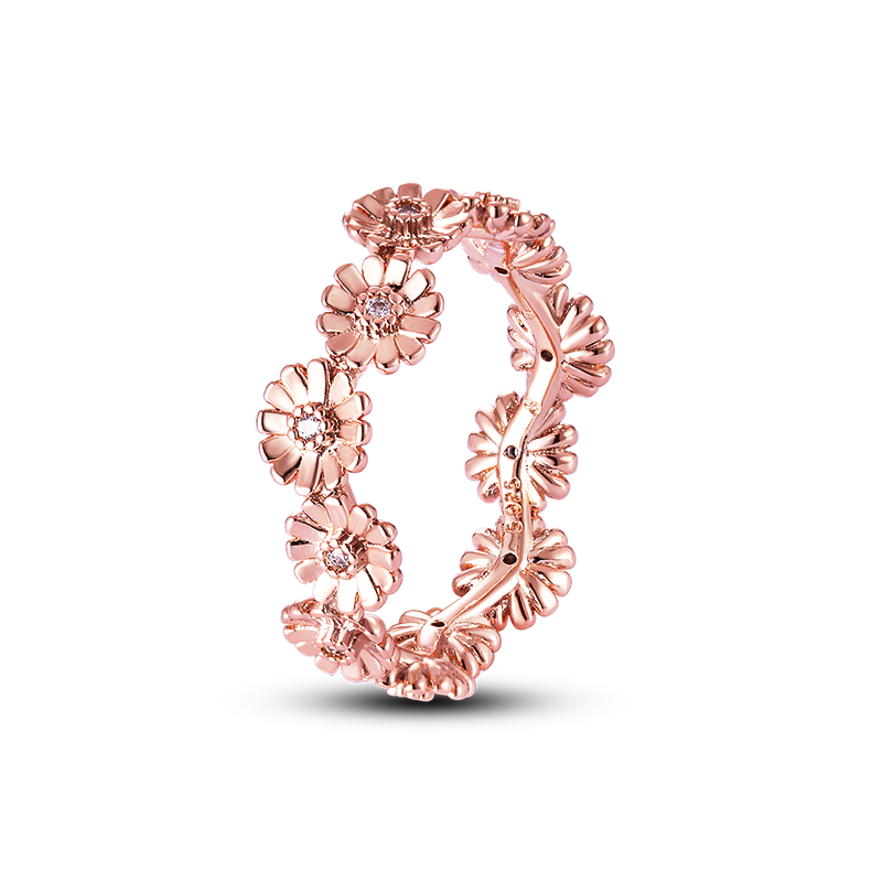 Rose Gold Ring Sterling Silver 925 Crown Heart Wishbone Engagement Wedding Crystal Ring Gold 925 Luxury Jewelry for Women Anel