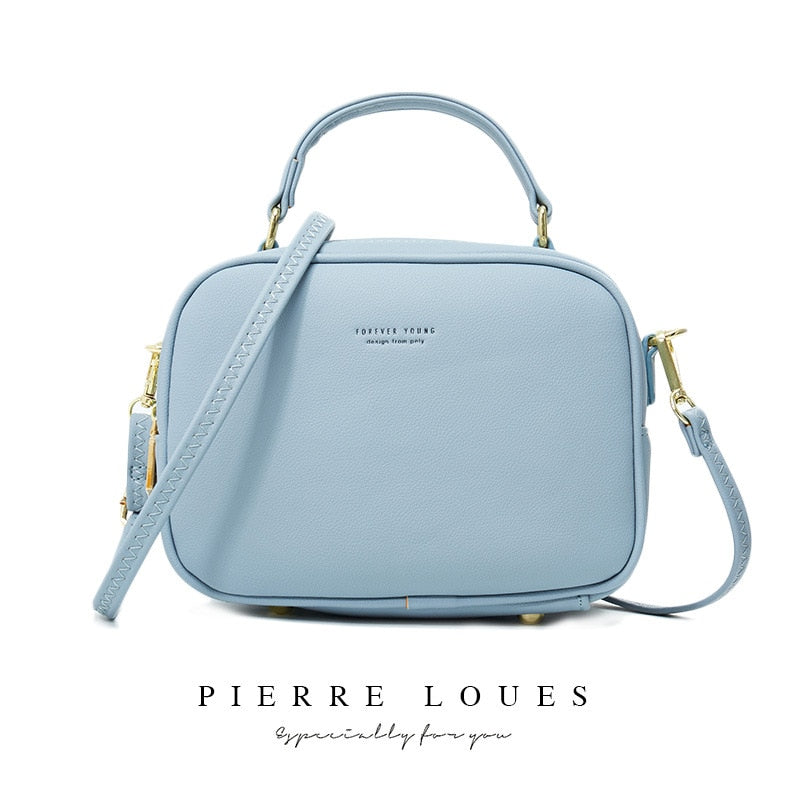 YIZHONG Leather Handbags Women Bags Luxury Designer Large Capacity High Quality Shoulder Bag Simple Fresh Crossbody Bag Carteras