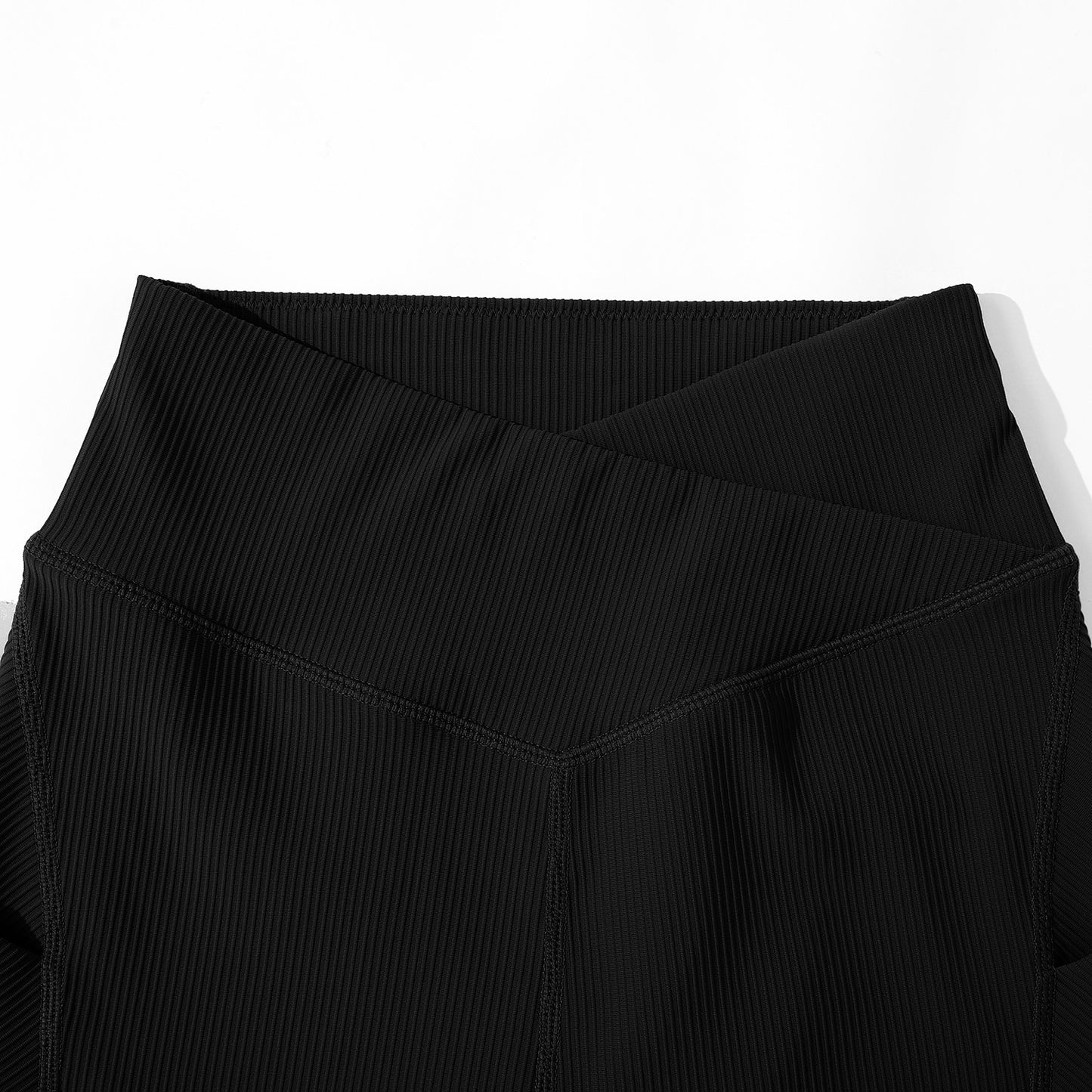 RUUHEE Leggings Women High Waist Yoga Sport Shorts Biker Shorts Women Sports Leggings For Fitness Cross Waist Pocket Yoga Pant