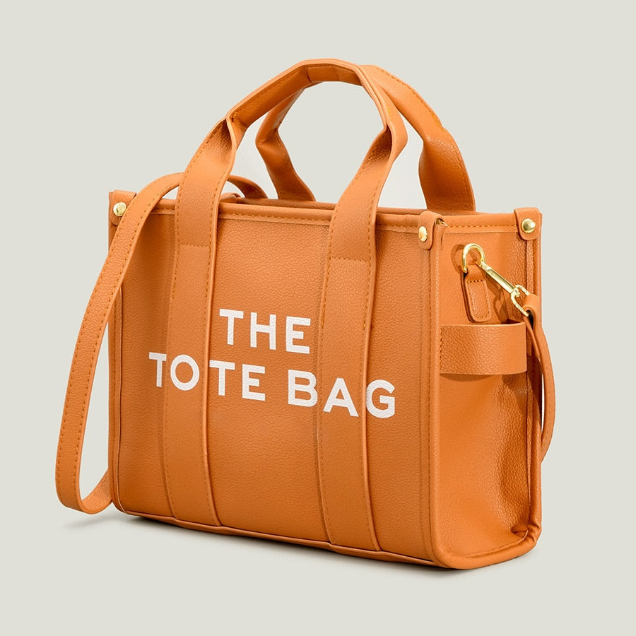 Designer Letter Large Handbags for Women PU Leather Shoulder Crossbody Bags Shopper Tote Female Fashion Business Top-Handle Bag