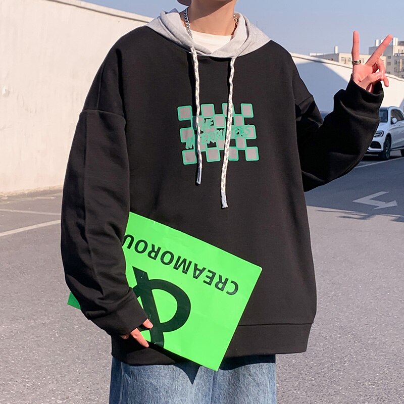 LAPPSTER Men Designer Streetwear Hoodies 2022 Spring Streetwear Harajuku Graphic Hooded Hoodies Women Korean Square Clothing