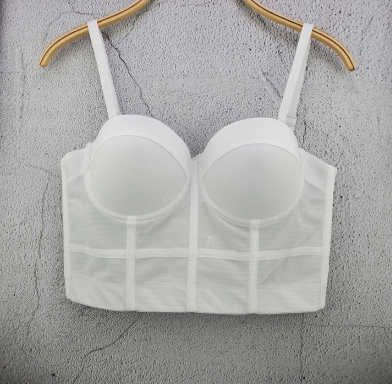 Crop Top Women Tank 2022 Summer Top Cropped Woman Clothes Sexy Push Up Denim Bra Clothing Backless Bustier Party Club Vest