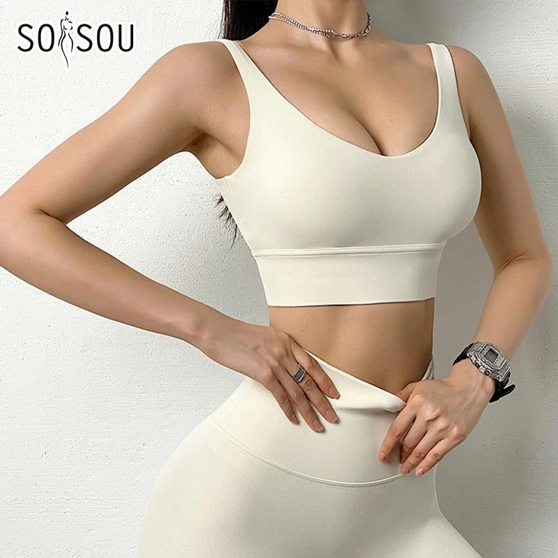 SOISOU 2022 New 2 Piece/set Tracksuits Women's Yoga Set Sports Suit Women Lounge Wear Crop Tops Sexy Women Leggings 14 colors