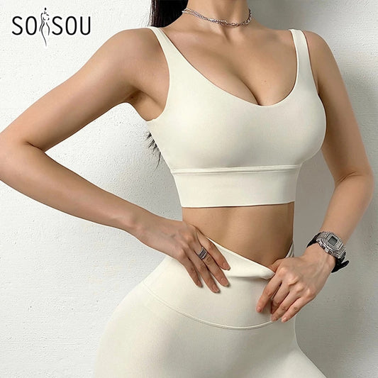 SOISOU 2022 New 2 Piece/set Tracksuits Women's Yoga Set Sports Suit Women Lounge Wear Crop Tops Sexy Women Leggings 14 colors