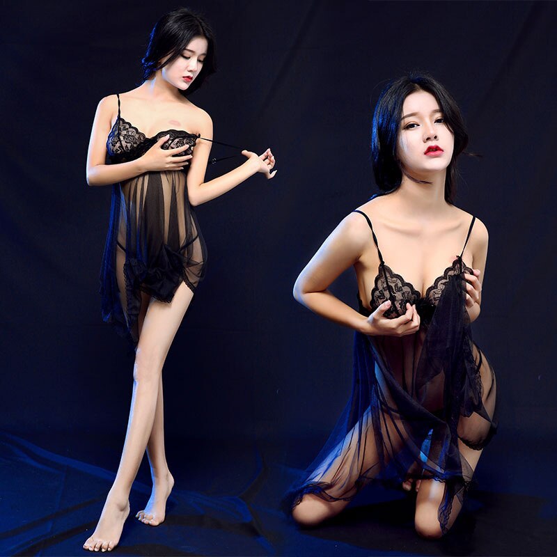 Sexy Hot Summer Women Erotic Sling Lingerie Nightwear Robe Babydoll Attractive Sleepwear Charming Night Dress Sleep Wear 2022