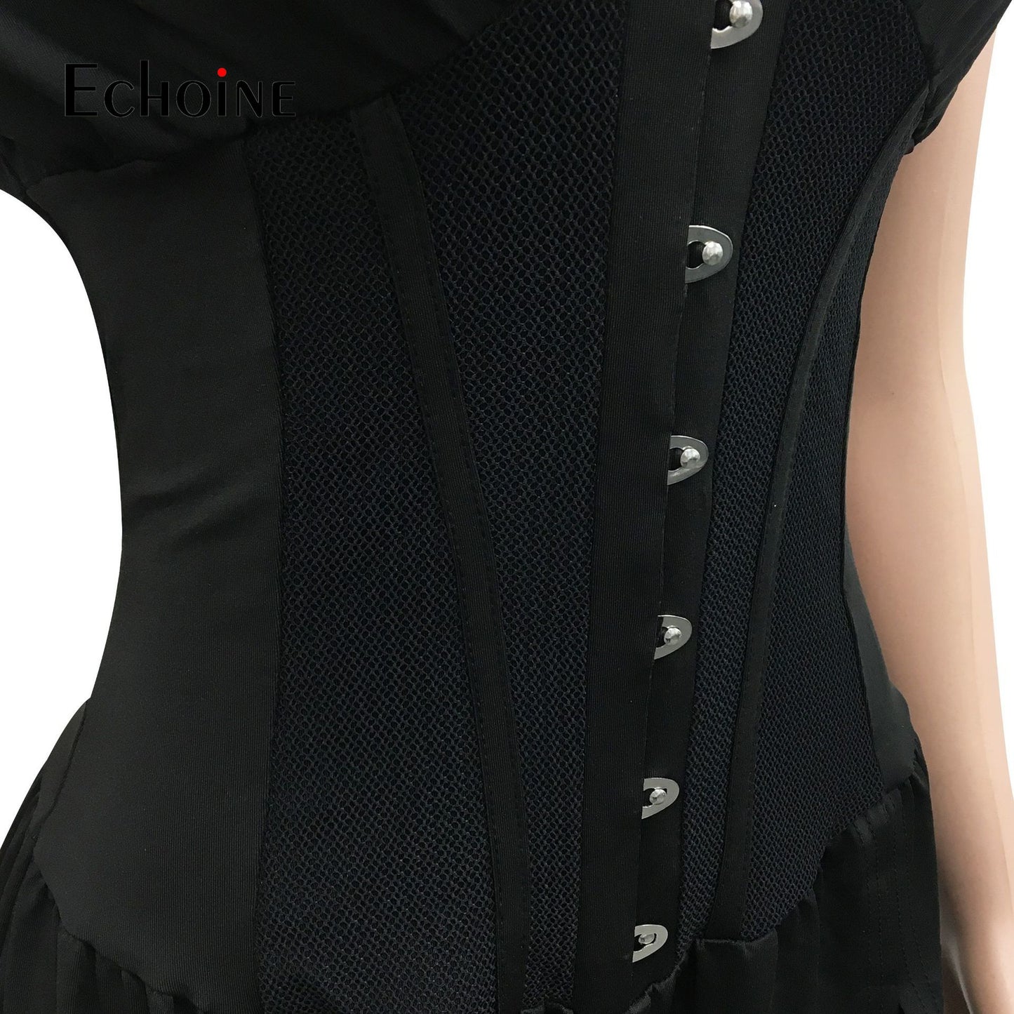 Echoine Woman Fashion Solid Sexy Deep V Neck Sleeveless Hollow Out Long Jumpsuit Casual Intellectual Club Party Romper Overalls