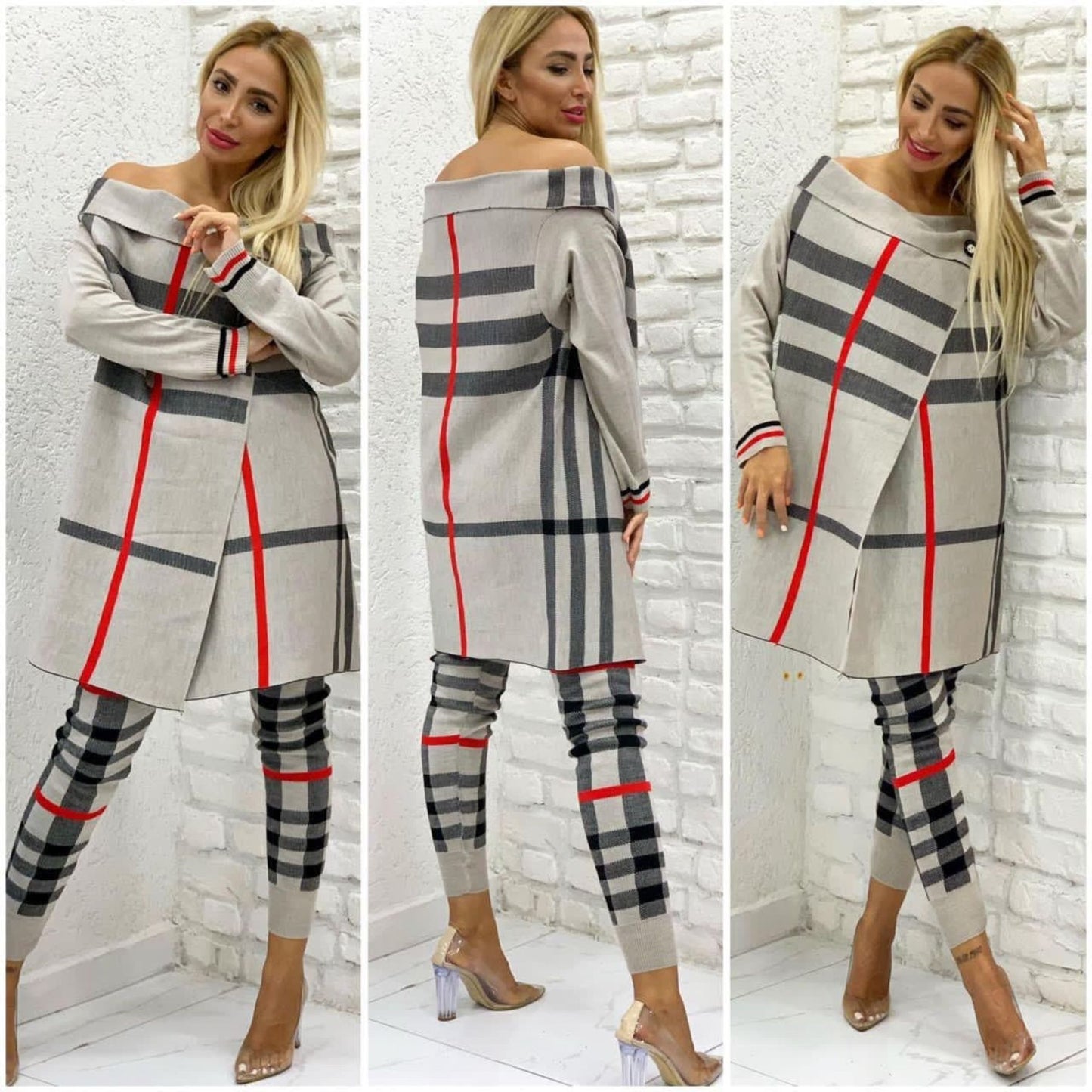 Two Piece Women's Pant Set Suit Knitwear Sweater And Pants Two Piece Sets Womens Outifits flexible Free Size Big Size Tracksuit