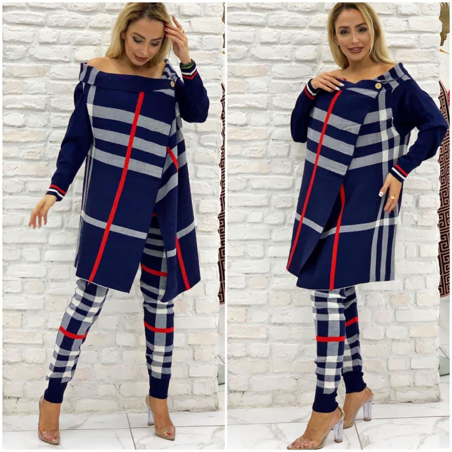 Two Piece Women's Pant Set Suit Knitwear Sweater And Pants Two Piece Sets Womens Outifits flexible Free Size Big Size Tracksuit