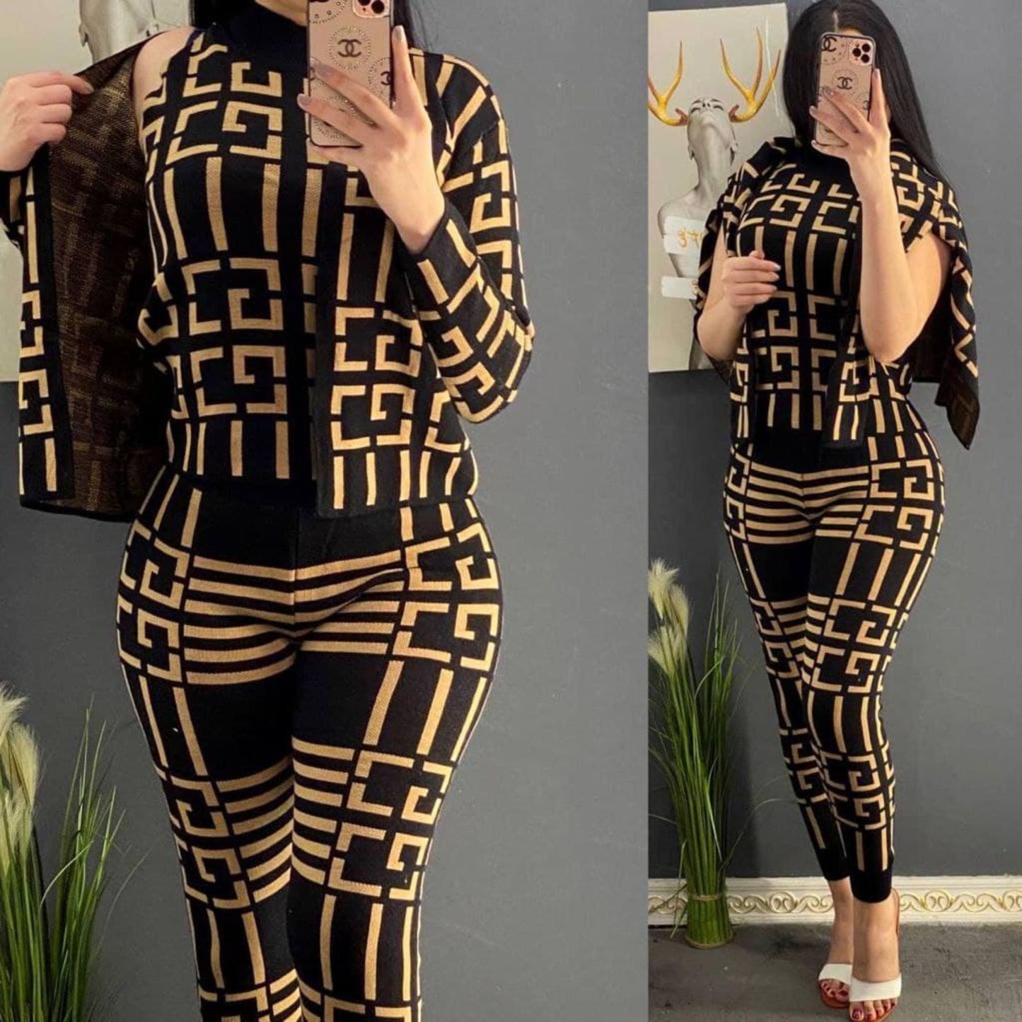 Women's 3 Piece Cardigan Sweater Pant Set Three piece sets womens outfits traf tracksuit women's suit pantsuit trousers Turkey