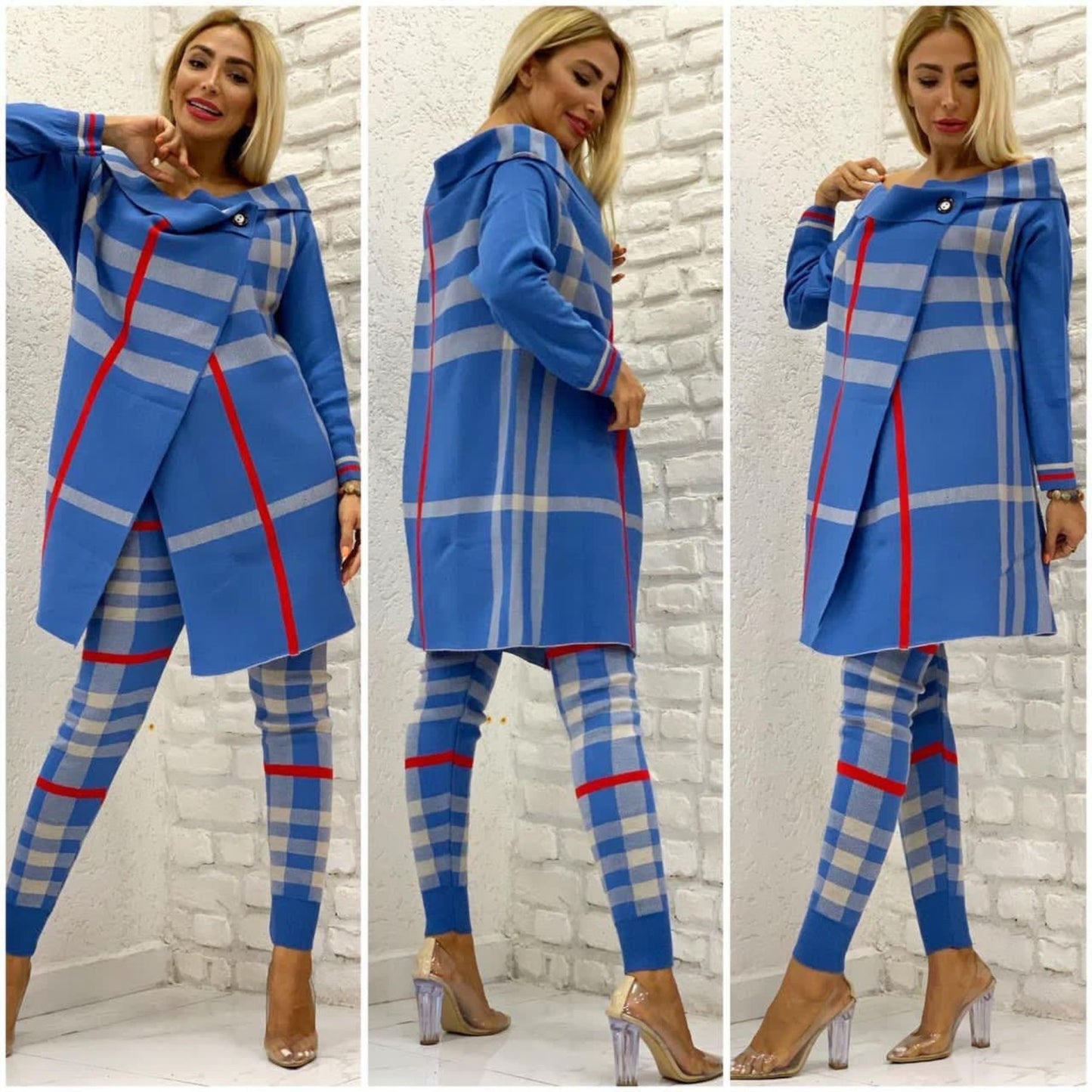 Two Piece Women's Pant Set Suit Knitwear Sweater And Pants Two Piece Sets Womens Outifits flexible Free Size Big Size Tracksuit